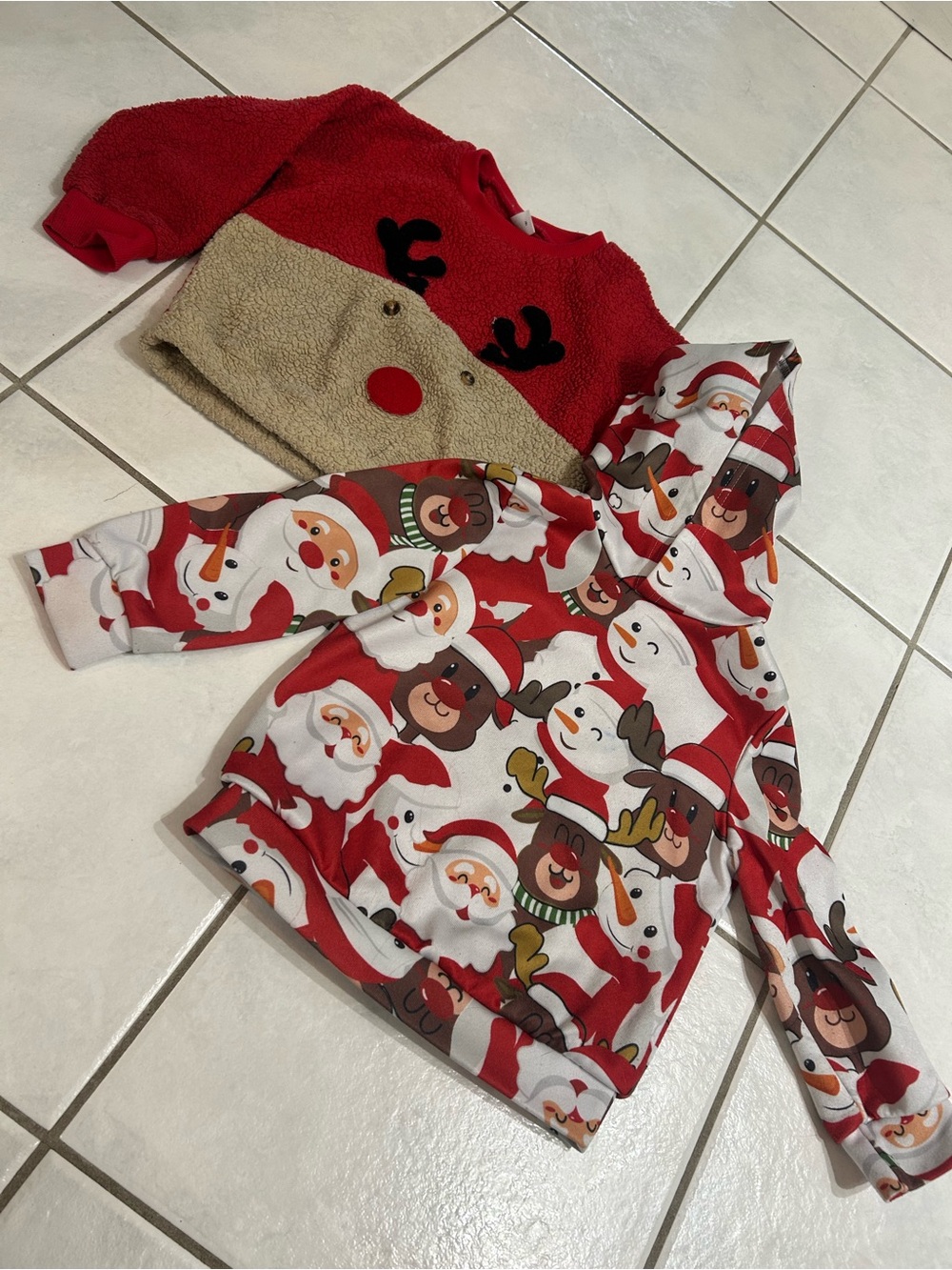 SHEIN Red Sherpa Kids Sweatshirt
